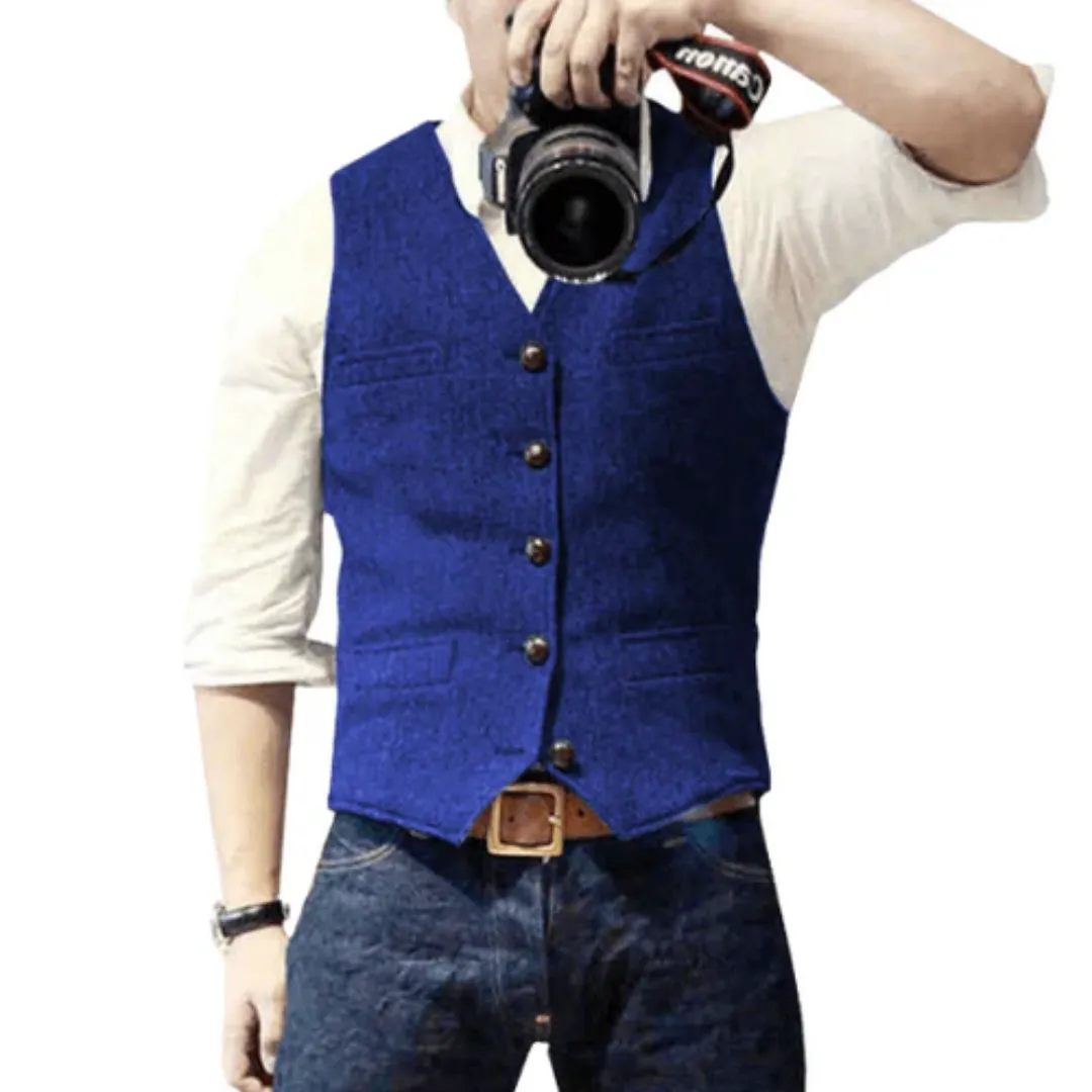 Men's Formal Button Down Vintage Vest | Lightweight