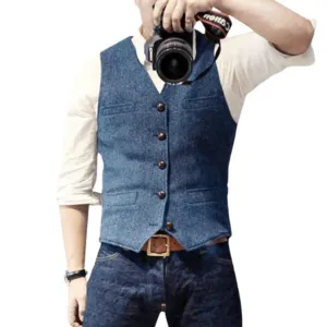 Men's Formal Button Down Vintage Vest | Lightweight