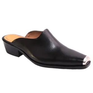 Mens Genuine Leather Shoes Square Toe Sandals