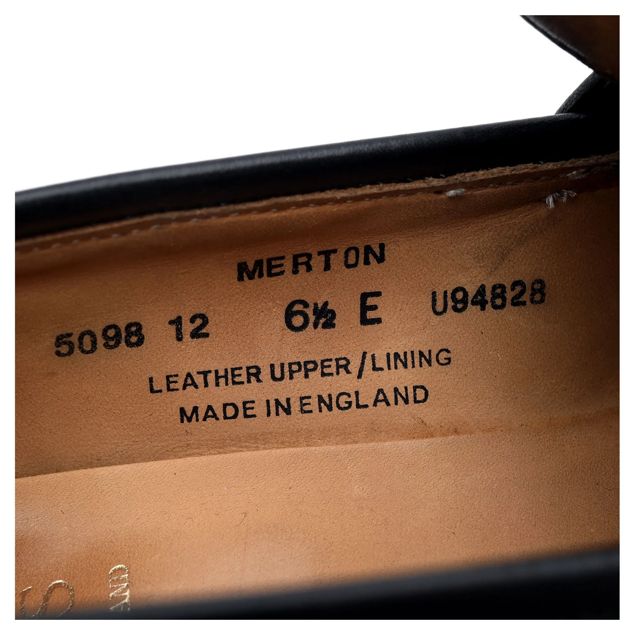 'Merton' Black Leather Loafers UK 6.5 E