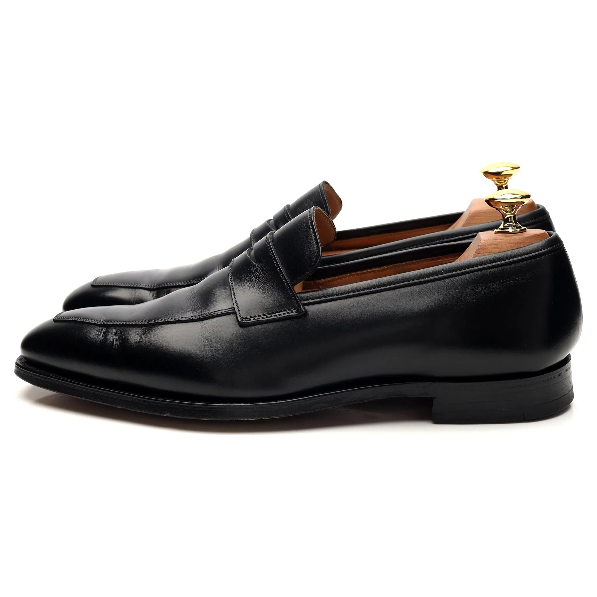 'Merton' Black Leather Loafers UK 6.5 E