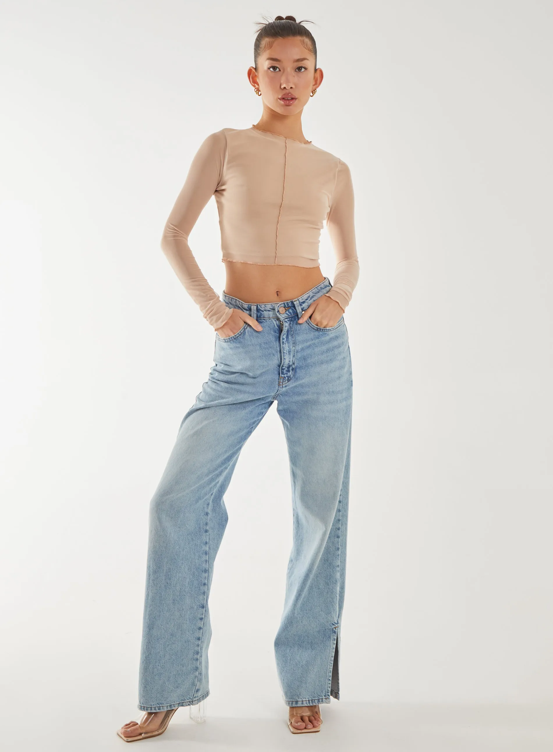 Mesh Bodycon Crop Top