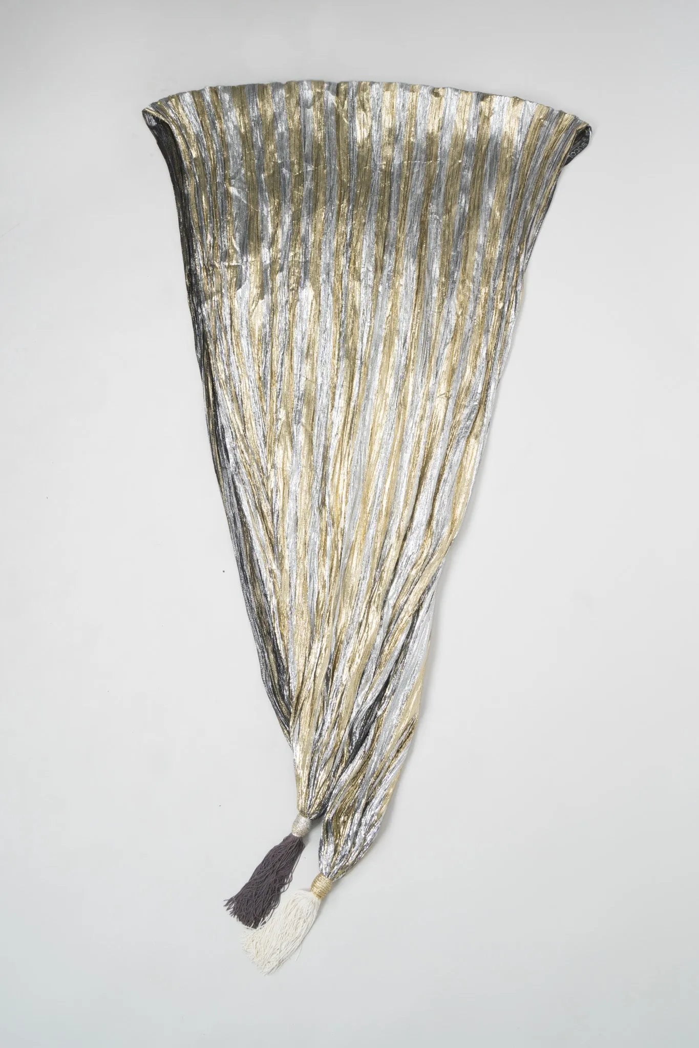 Metallic Lamé Tassel Scarf Wrap
