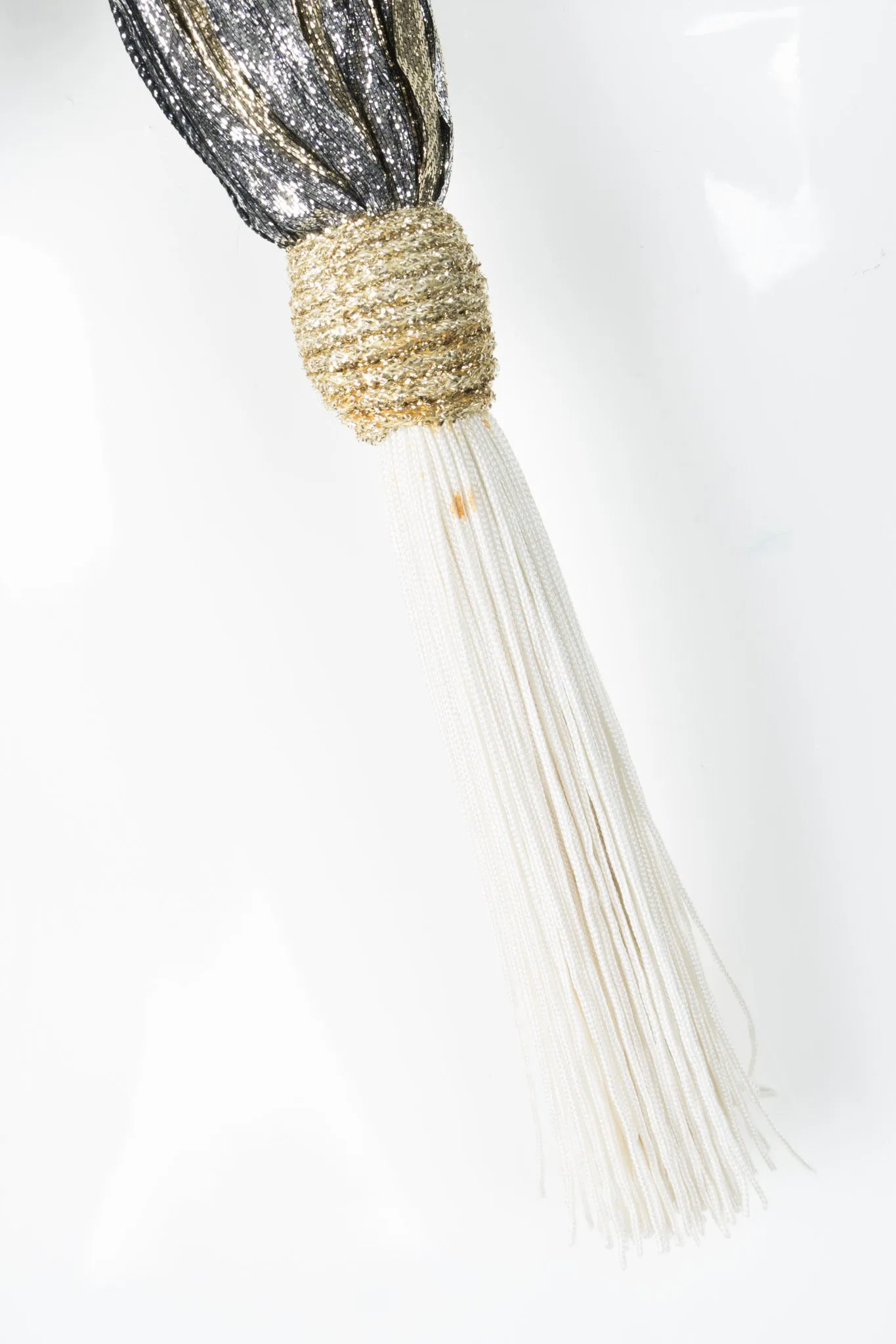 Metallic Lamé Tassel Scarf Wrap