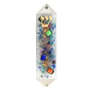 Mezuzah White Celestial JZEWS by Beames Designs
