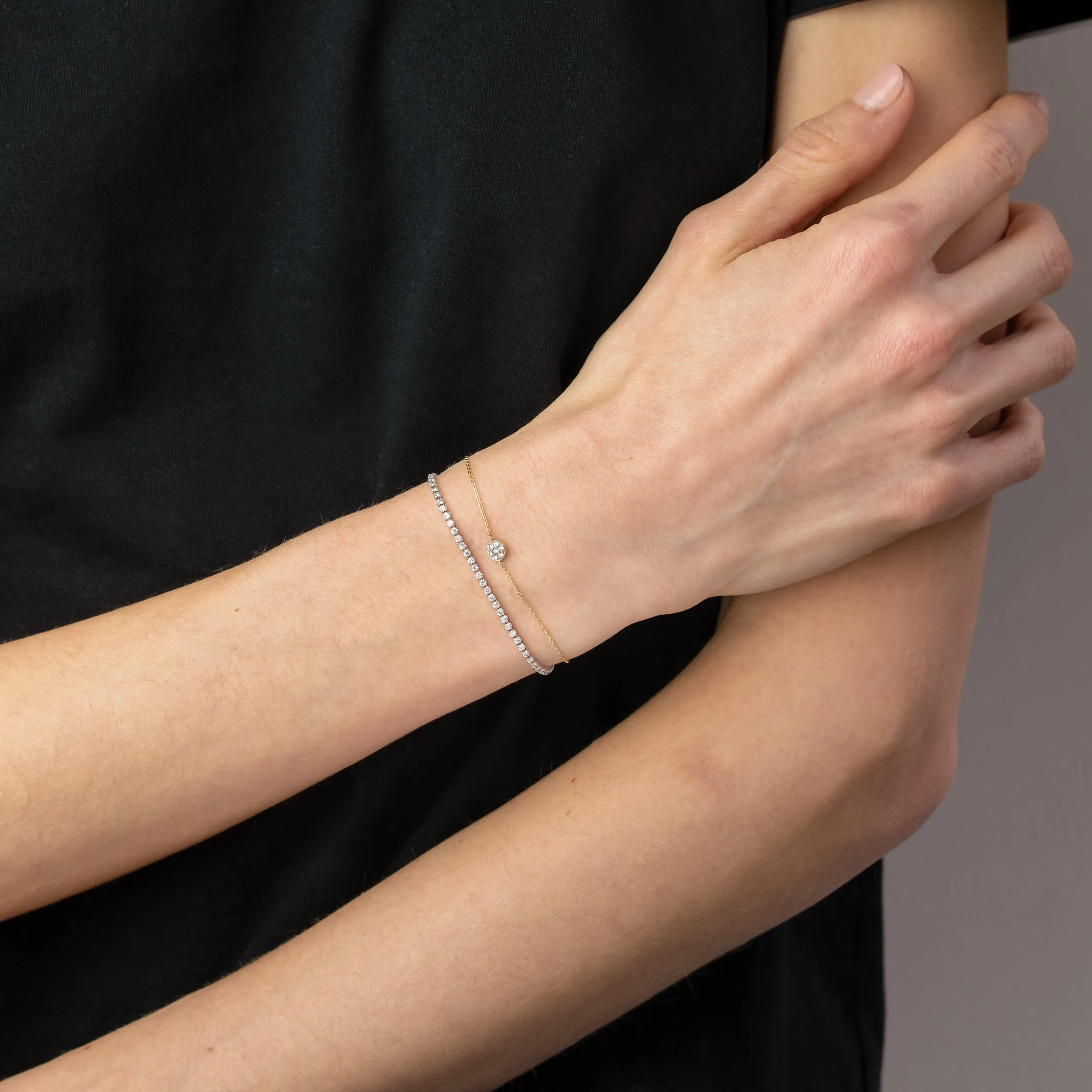 mini diamond tennis bracelet
