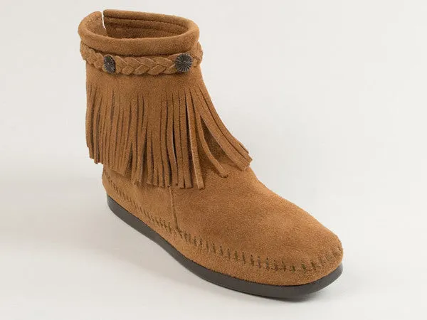Minnetonka Moccasin High Top Back Zip Boot