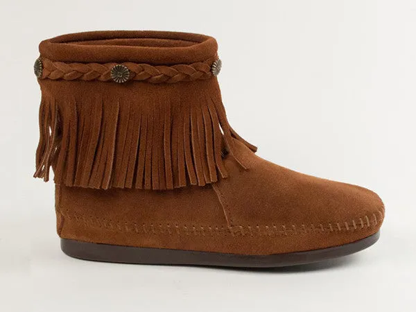 Minnetonka Moccasin High Top Back Zip Boot