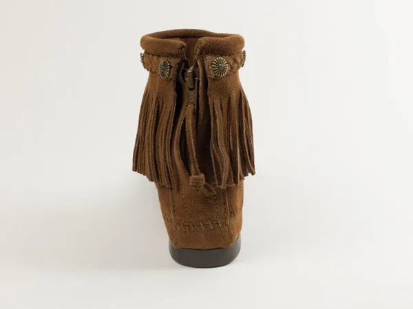 Minnetonka Moccasin High Top Back Zip Boot