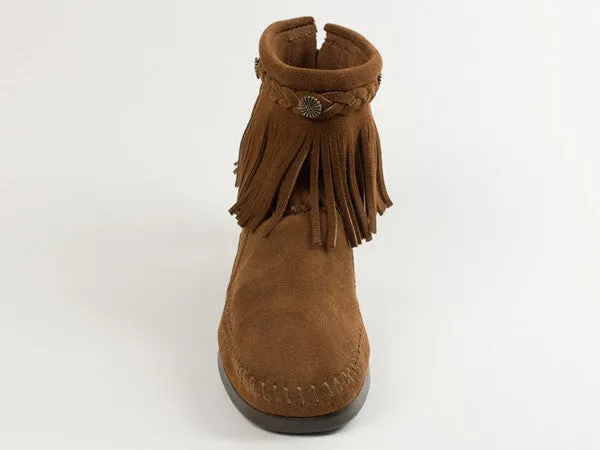 Minnetonka Moccasin High Top Back Zip Boot