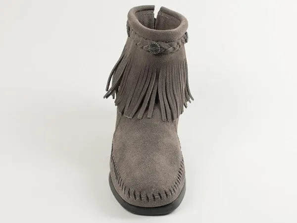 Minnetonka Moccasin High Top Back Zip Boot