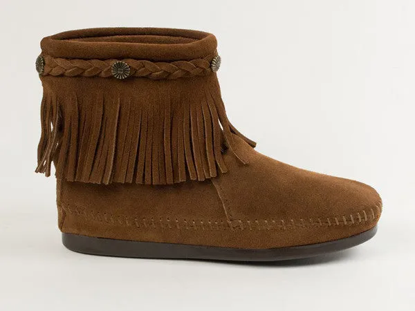 Minnetonka Moccasin High Top Back Zip Boot