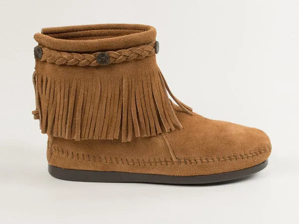 Minnetonka Moccasin High Top Back Zip Boot