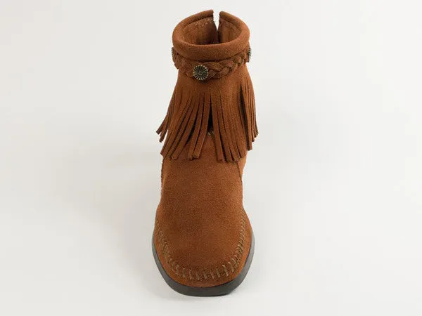 Minnetonka Moccasin High Top Back Zip Boot