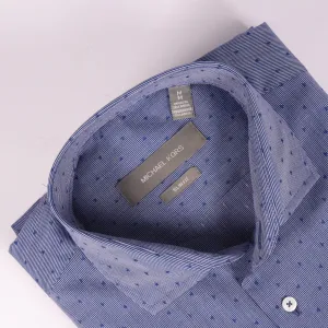 MK Blue Printed Dotted Shirt