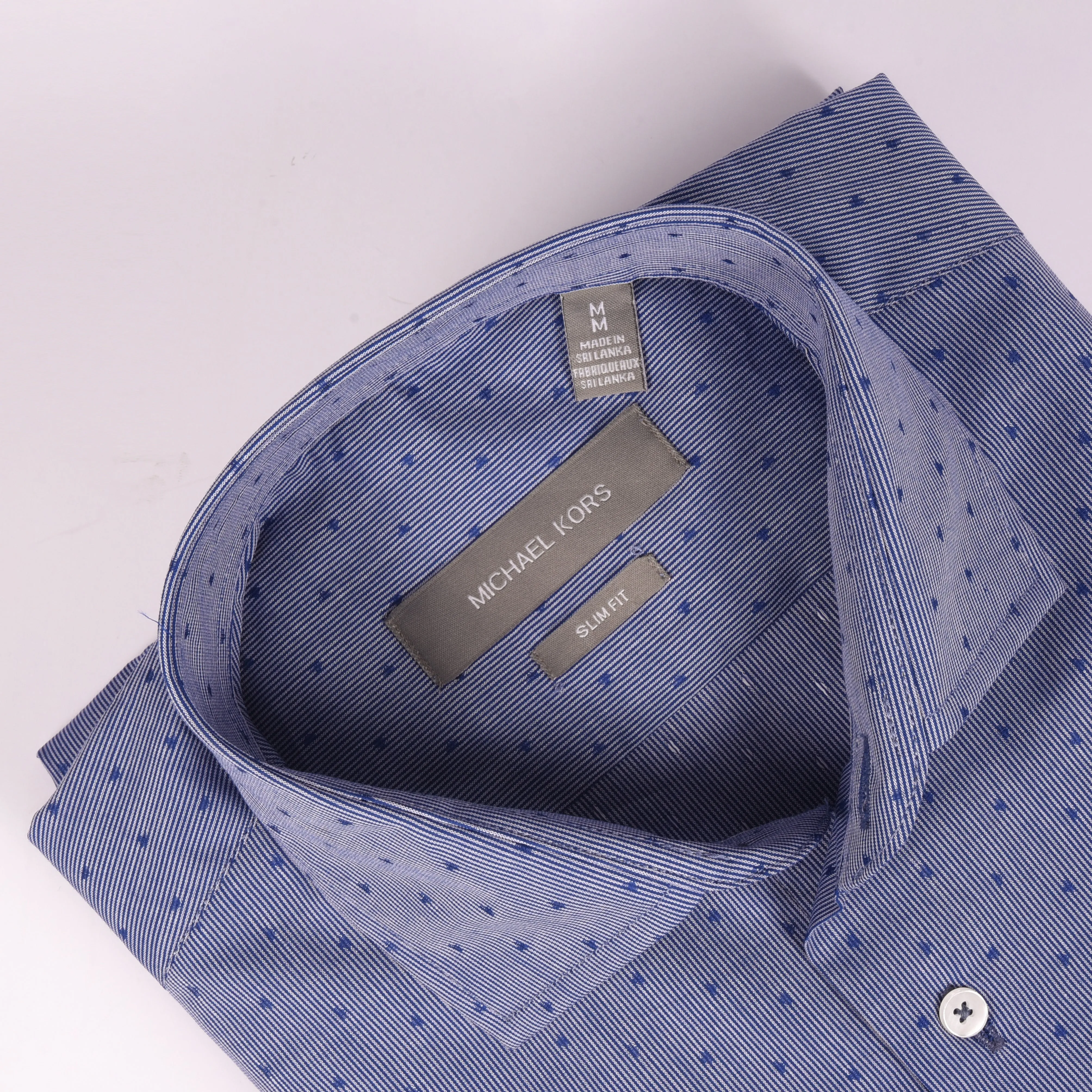 MK Blue Printed Dotted Shirt