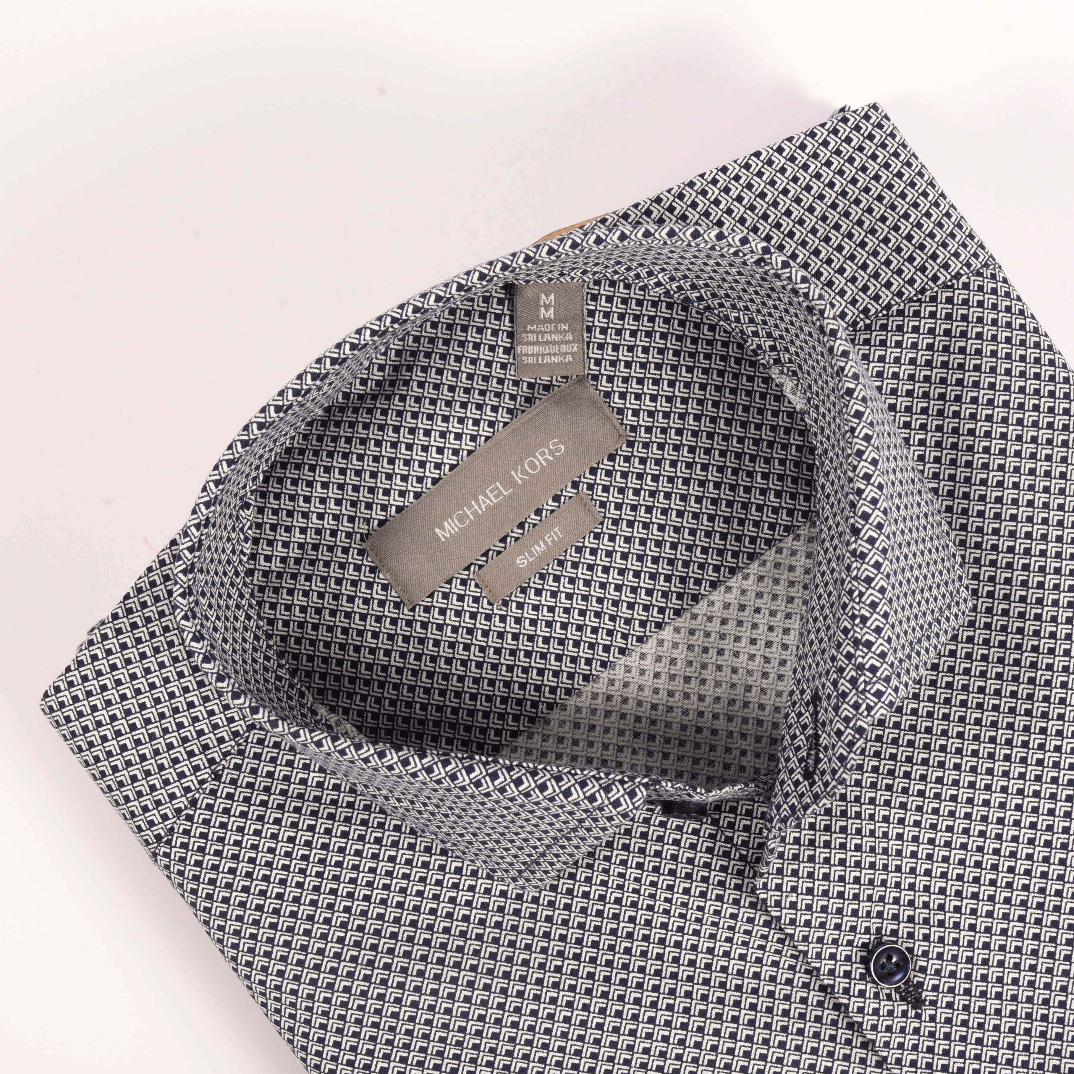 MK Navy Pyramid Printed Shirt