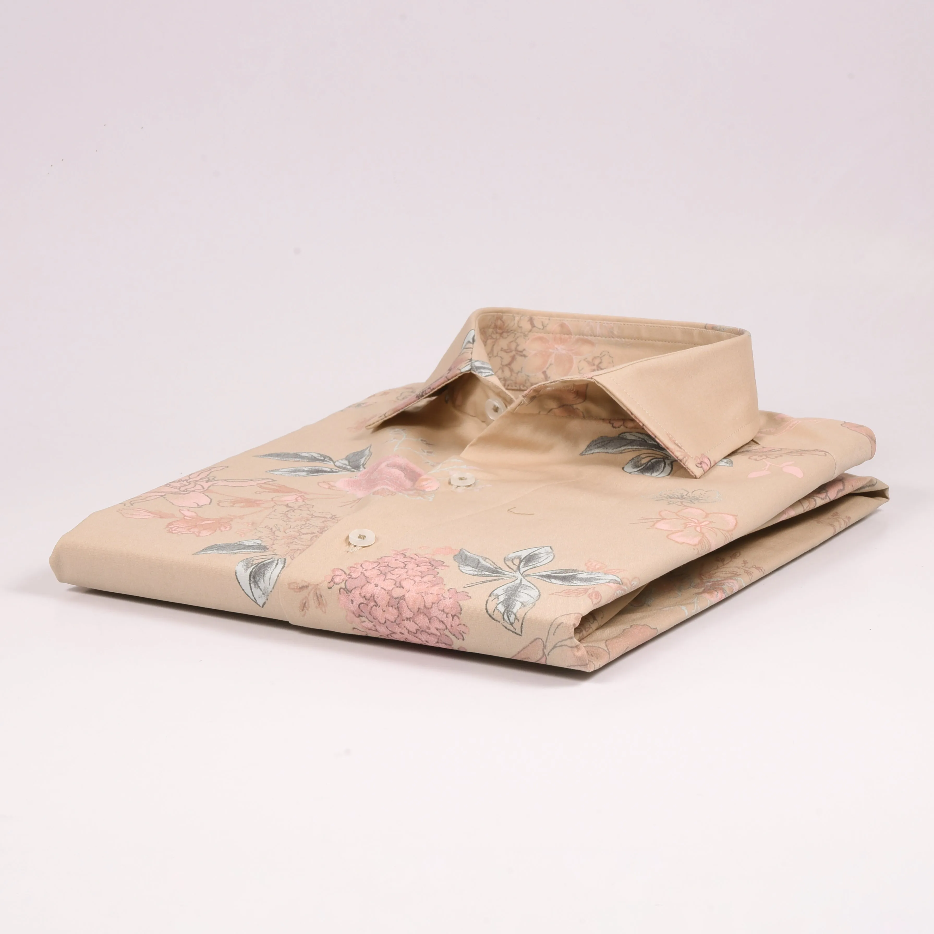 MK Pastel Brown Printed Shirt