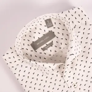 MK White & Black Printed Shirt