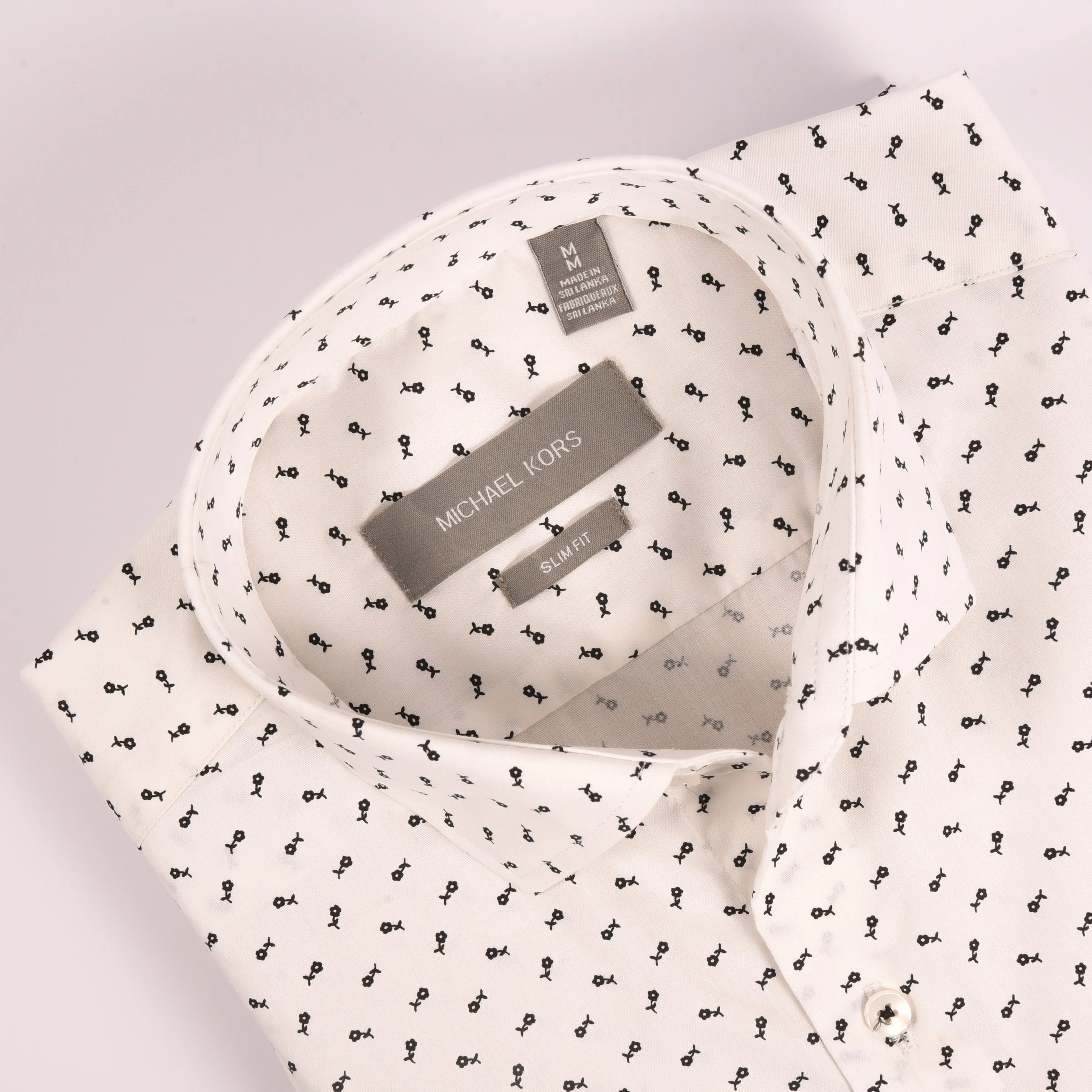 MK White & Black Printed Shirt