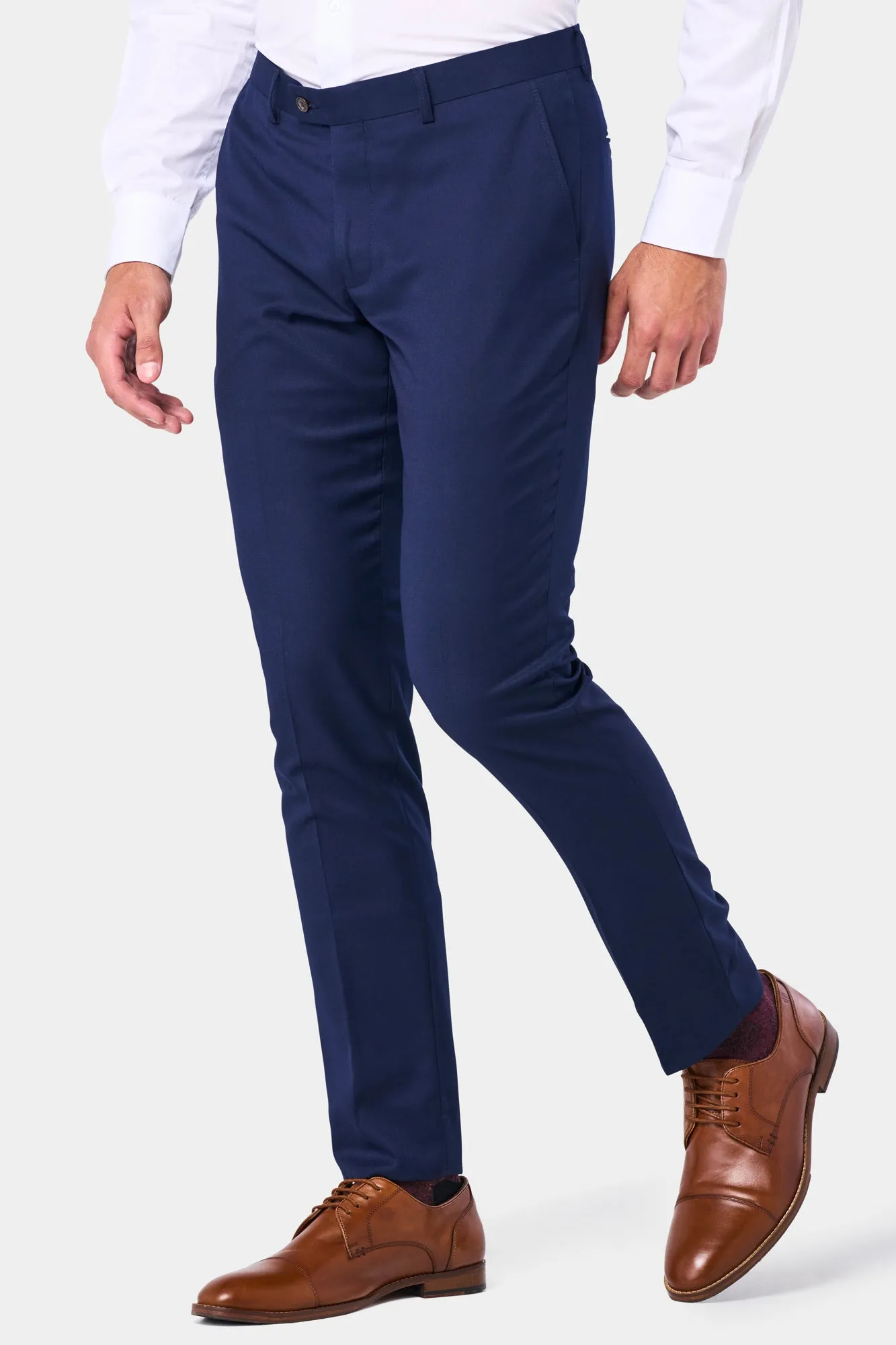 Modern Navy Blue 2 Button Suit