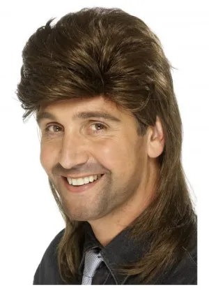 Mullet Classic 80s Brown Wig