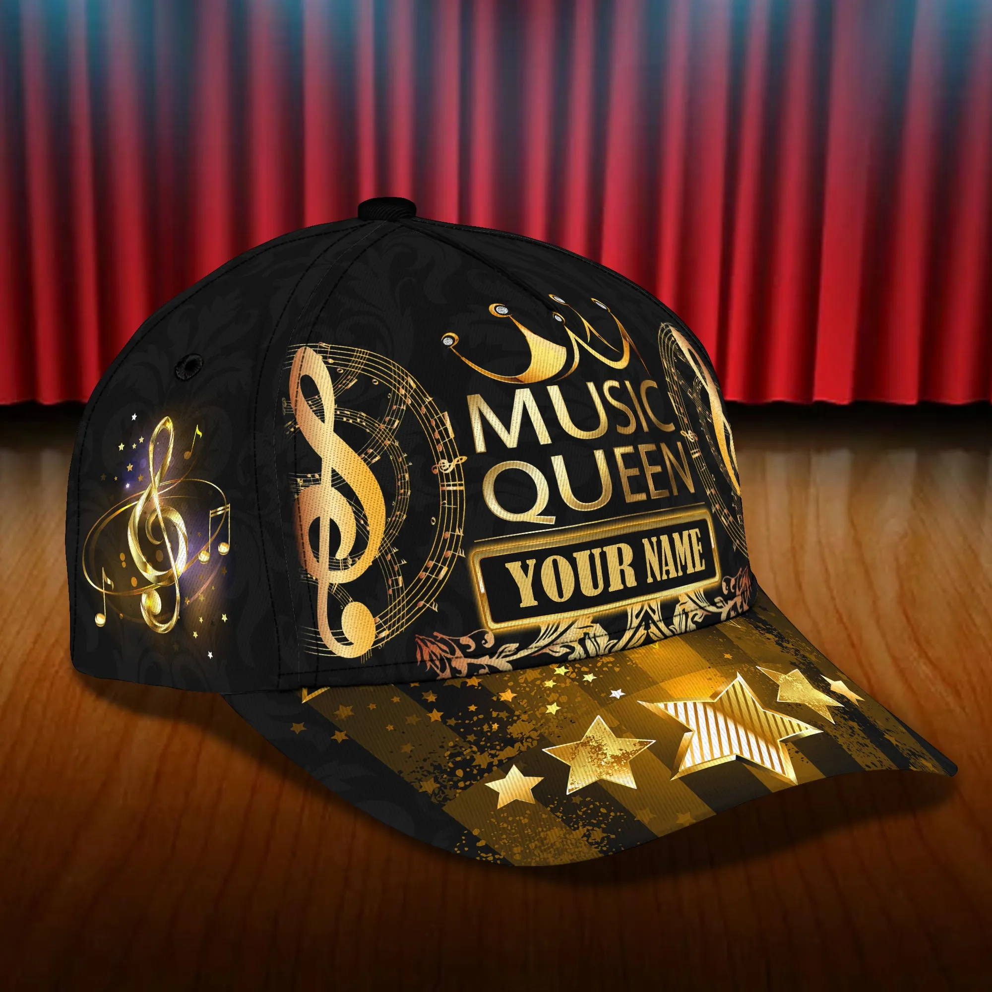 Music Queen - Personalized Name Cap - Loop - Vhv-cap-057