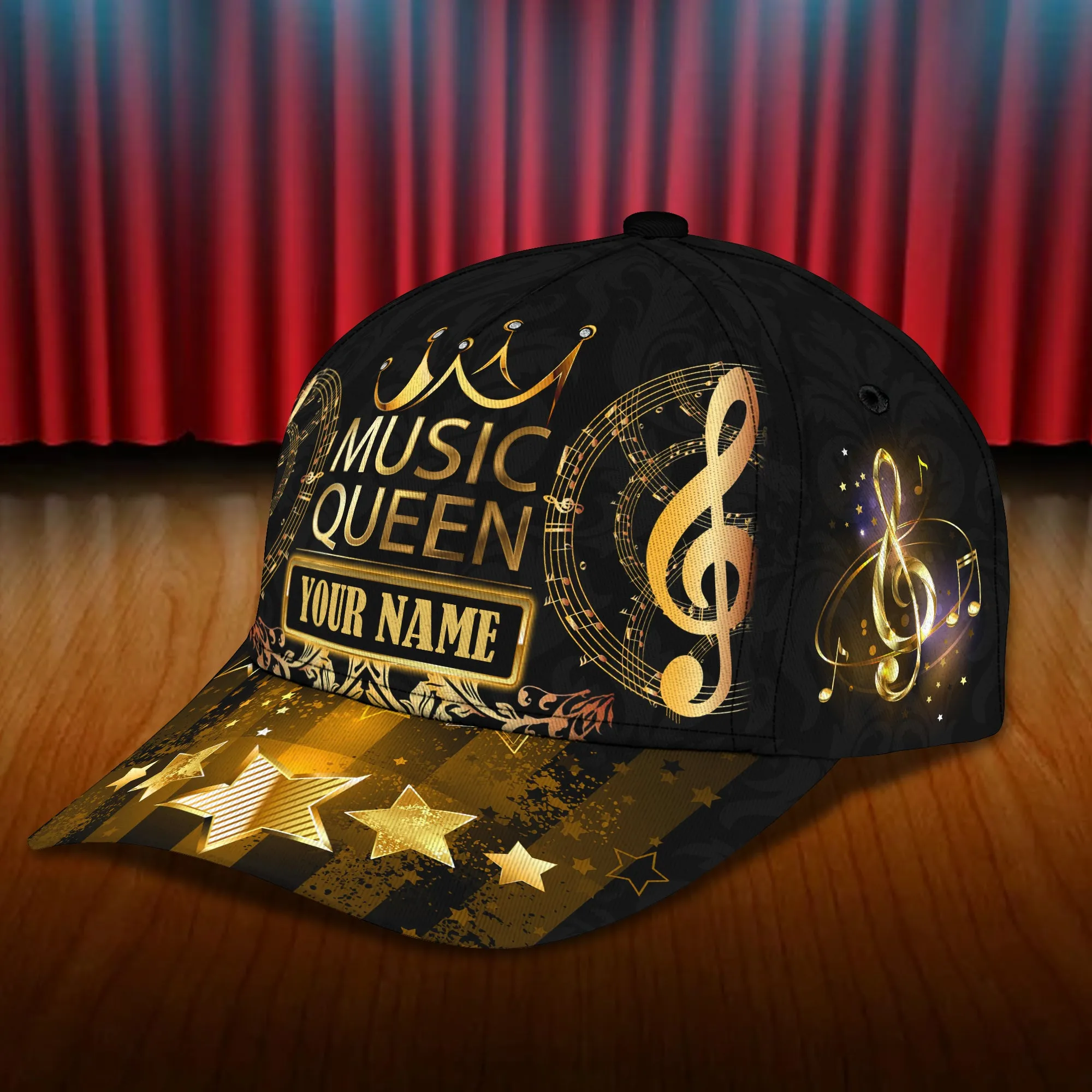 Music Queen - Personalized Name Cap - Loop - Vhv-cap-057