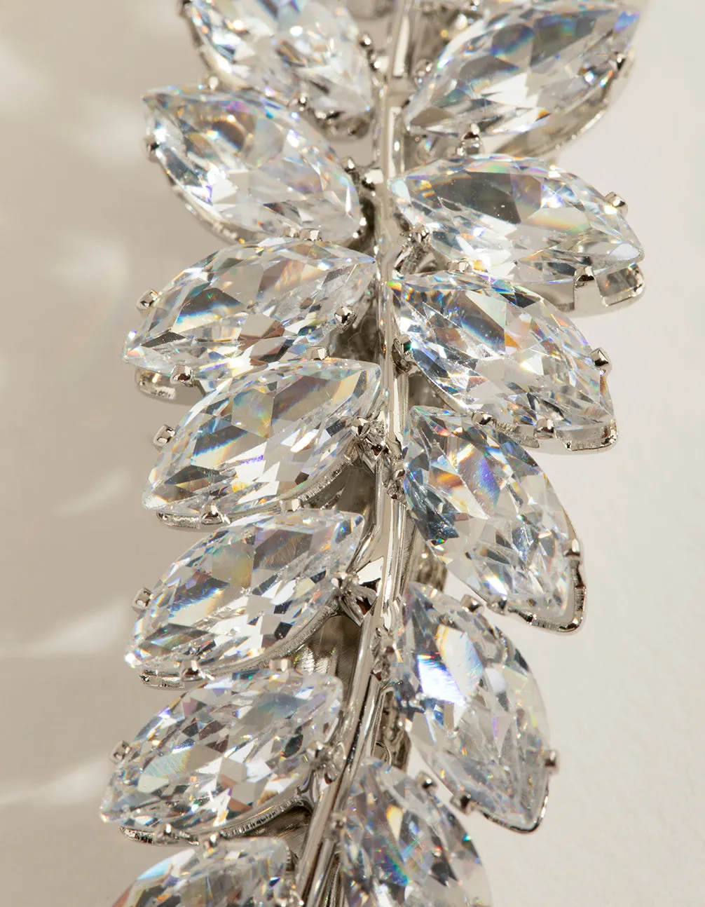 Navette Crystal Laurel Clip
