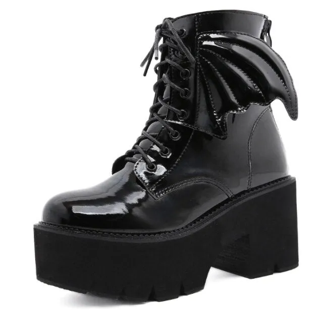New Fashion Martin Boots Women Platform Shoes Rivet Belt