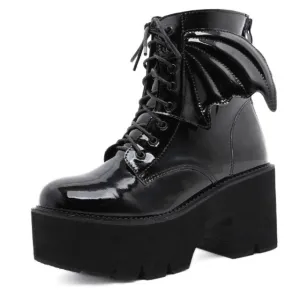 New Fashion Martin Boots Women Platform Shoes Rivet Belt