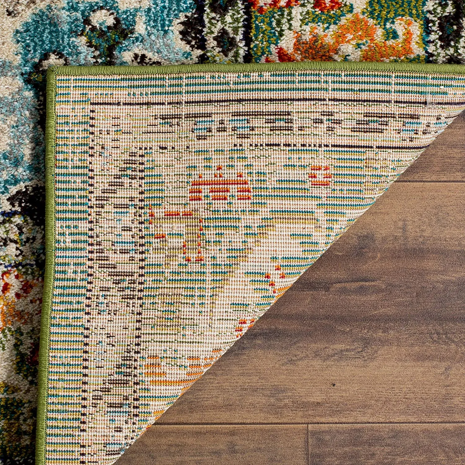 New Safavieh Monaco Collection MNC243F Vintage Oriental Forest Green and Light Blue Distressed Area Rug (5'1" x 7'7") Retails $287 W/Tax!