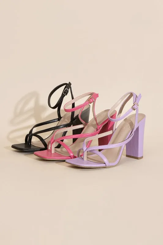 NILE-5 THONG STRAPPY HEELS