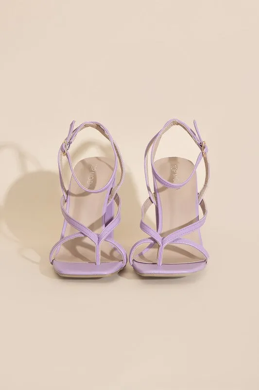 NILE-5 THONG STRAPPY HEELS