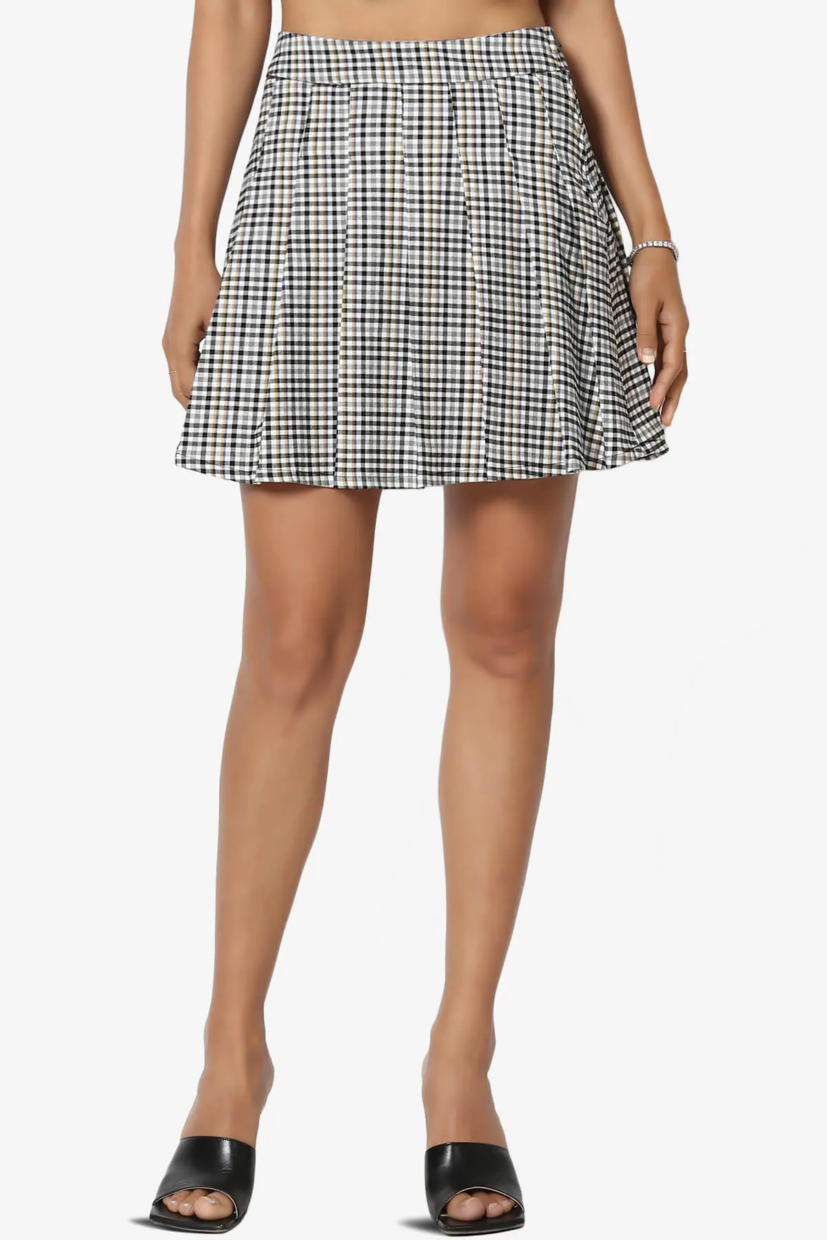 Ocala Checked Pleated Skirt