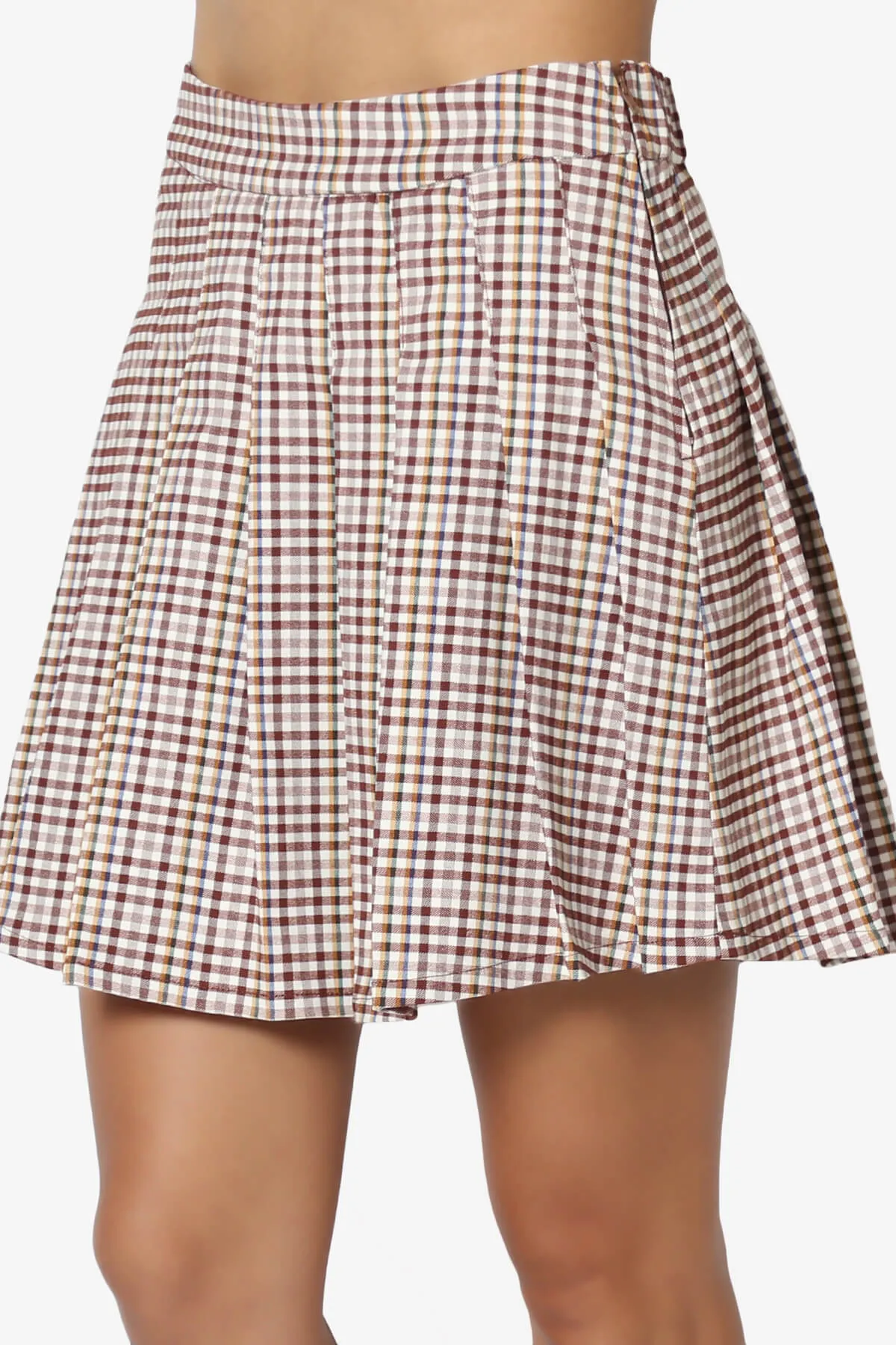 Ocala Checked Pleated Skirt