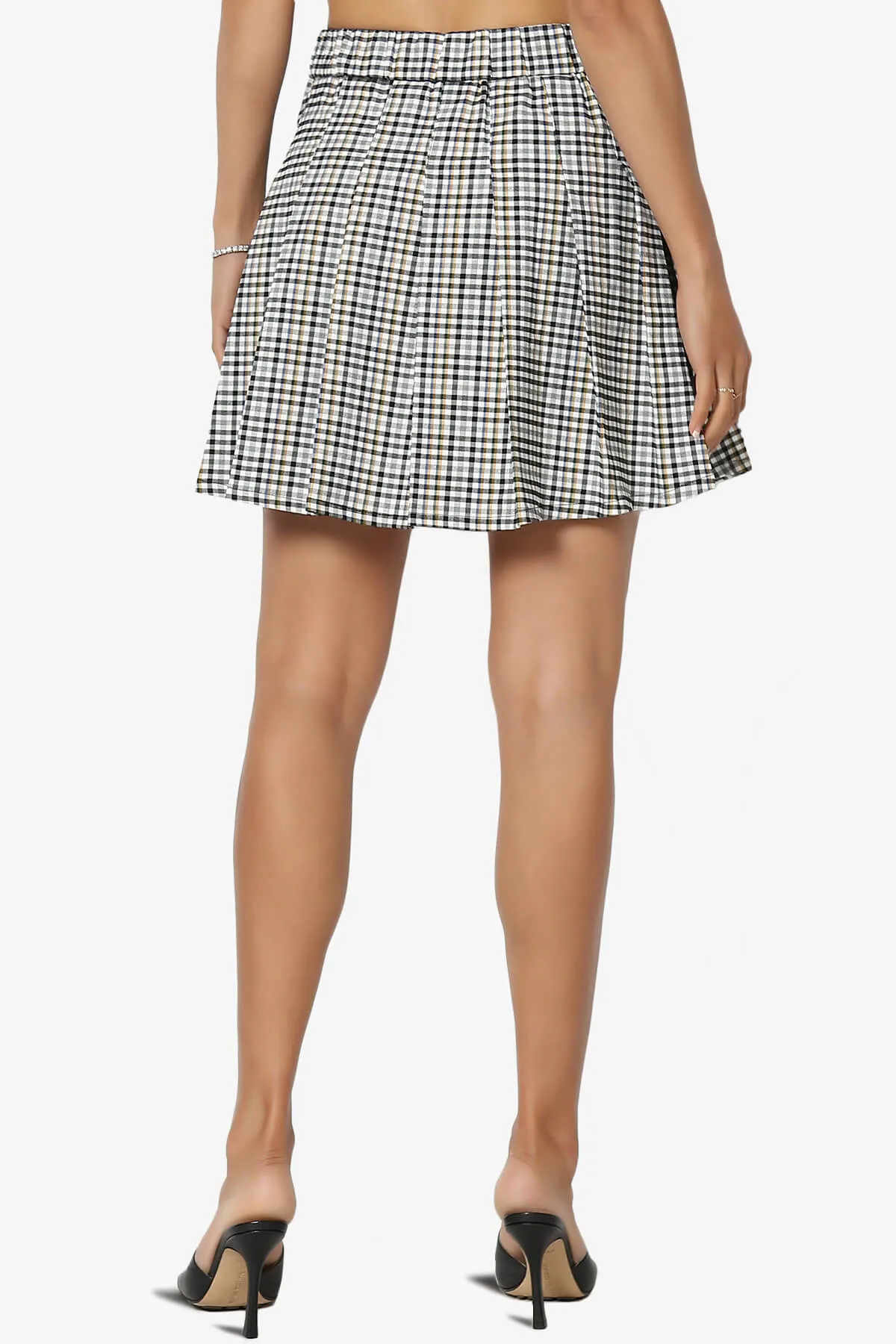 Ocala Checked Pleated Skirt