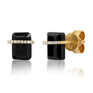 ODYSSEY STUDS, BLACK SPINEL
