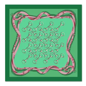 Off to the Races Equestrian Italian Silk Scarf
