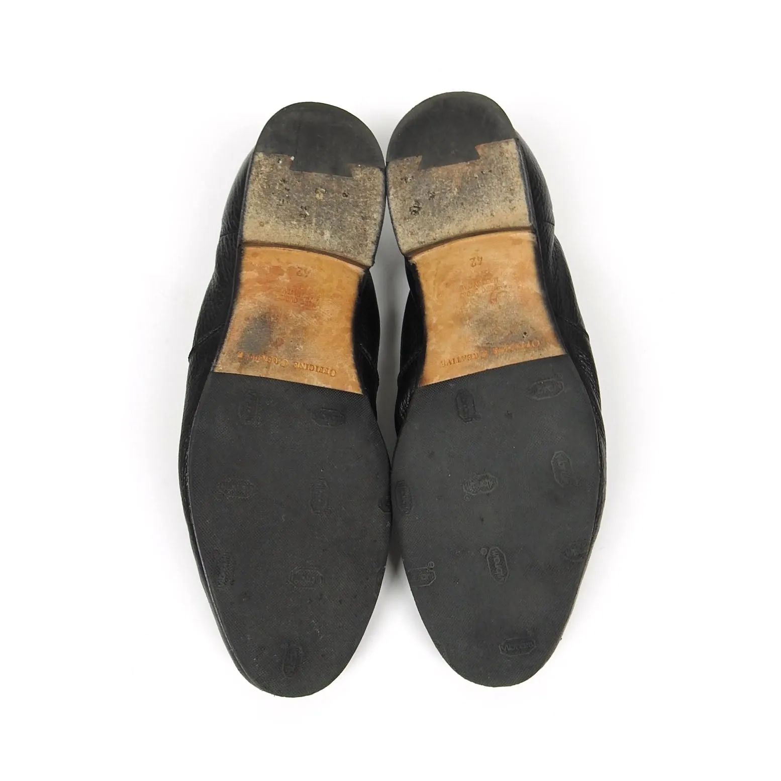 Officine Creative Black Pebble Leather Loafer Size 42