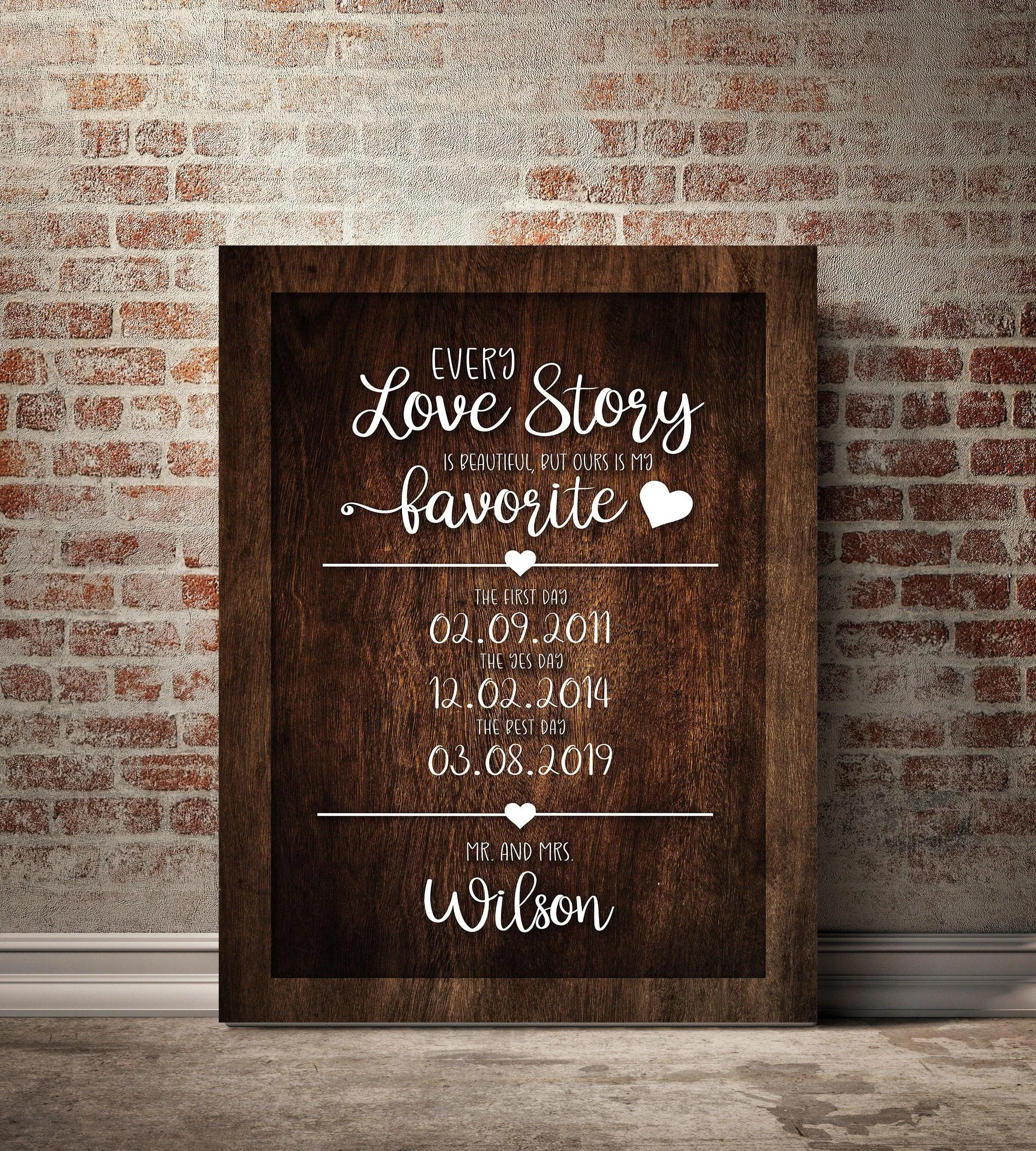 Our Love Story Personalized Premium Canvas
