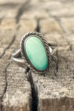 Oval Ring with Rope Detail Sz 6.5