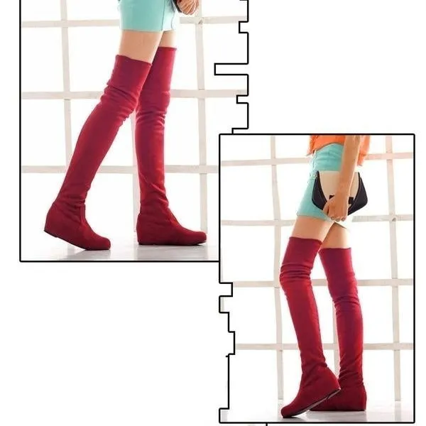 Over The Knee High Leg Suede Long Boots And Short Boots