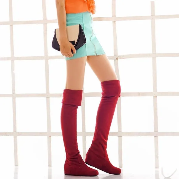 Over The Knee High Leg Suede Long Boots And Short Boots