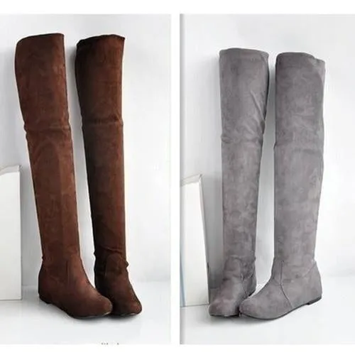 Over The Knee High Leg Suede Long Boots And Short Boots