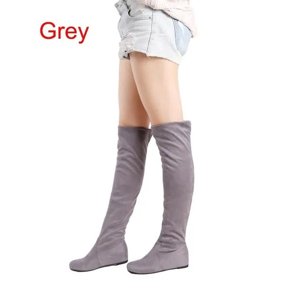 Over The Knee High Leg Suede Long Boots And Short Boots