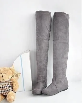Over The Knee High Leg Suede Long Boots And Short Boots