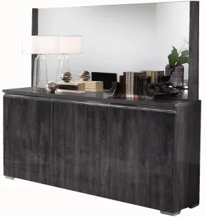 Oxford 3 door Buffet Grey w/Mirror SET
