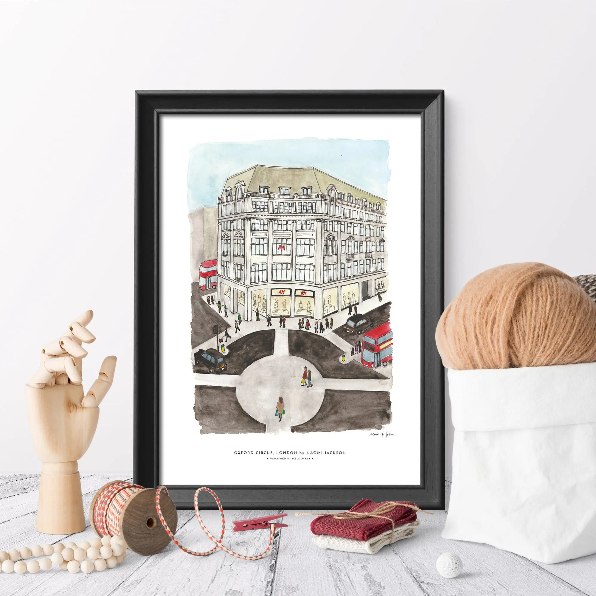 'Oxford Circus' London Wall Print