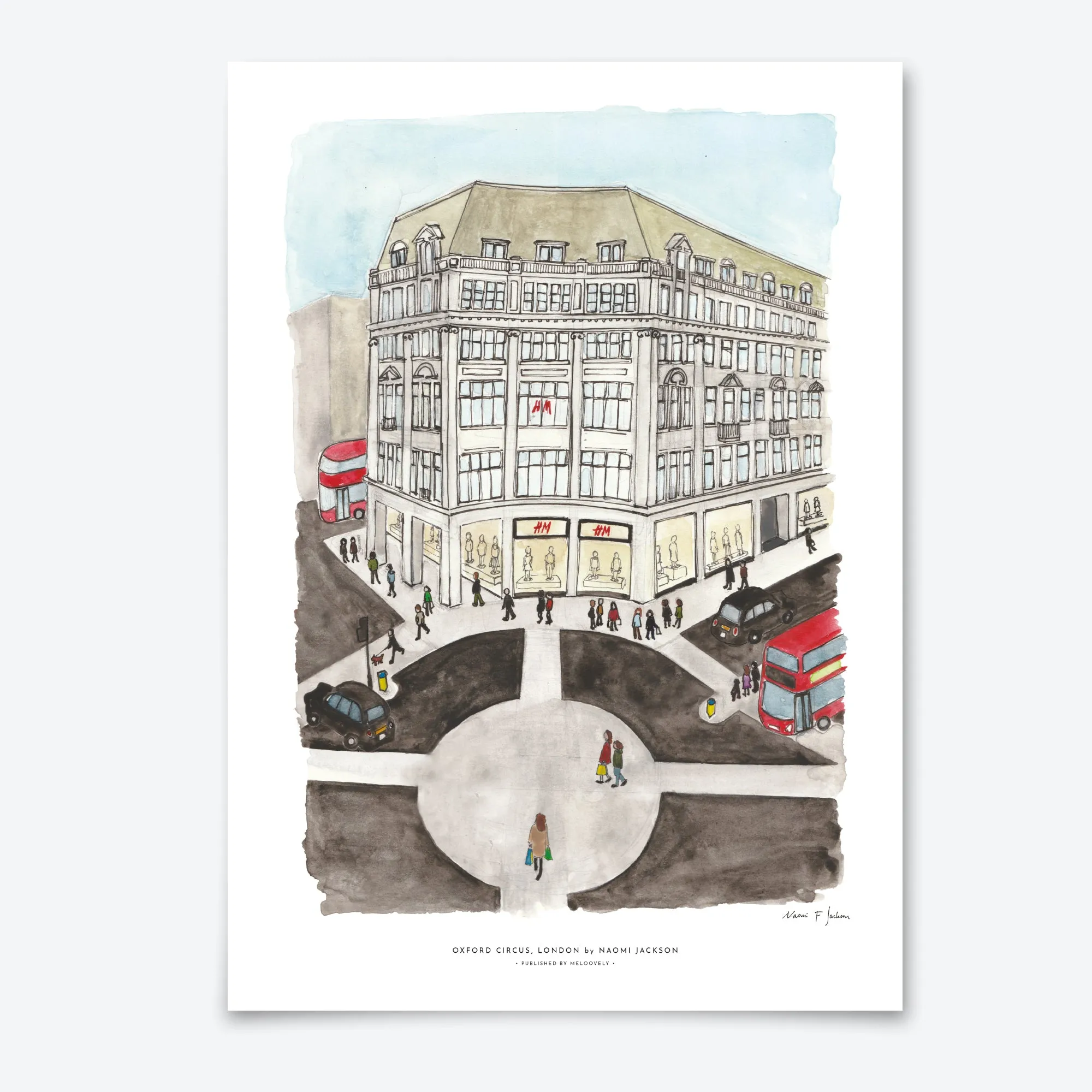 'Oxford Circus' London Wall Print